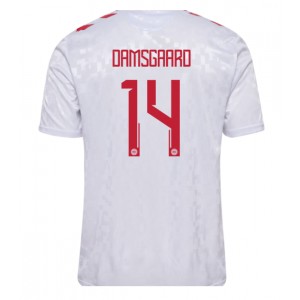 Fotbalové Dres Dánsko Mikkel Damsgaard #14 Venkovní Oblečení ME 2024 Krátký Rukáv